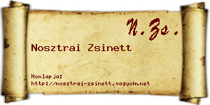 Nosztrai Zsinett névjegykártya